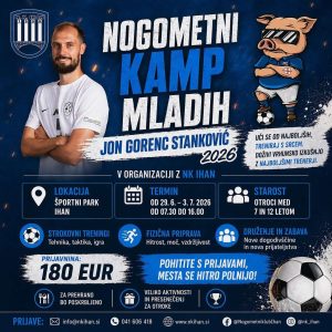 Nogometni kamp Jon Gorenc Stanković 2026: več kot le trening – prava športna izkušnja
